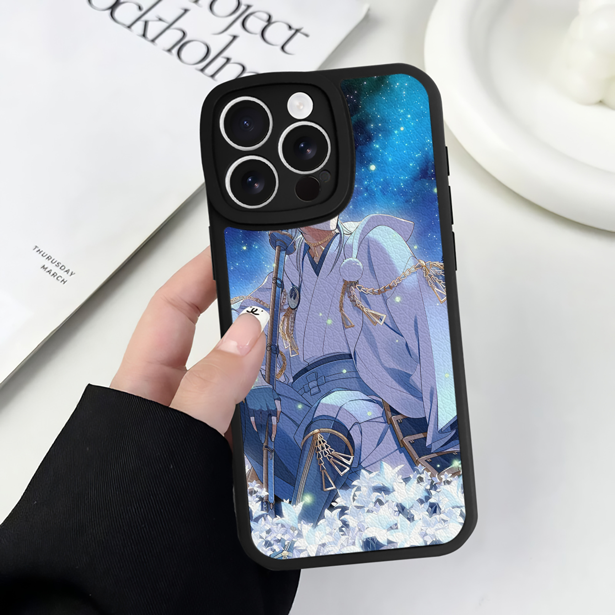 （画像用） 刀剣乱舞 Touken Ranbu 【iPhone 16シリーズ対応】シリコンスマホケース（レザー調） 材質：シリコン
